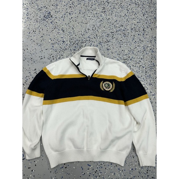 Nautica Other - Nautica Sailing Alliance Mens White Quarter Zip Sweater Size Large